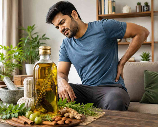 Why 75% of People Prefer Ayurvedic Massage Oil for Back Pain Relief - Rahat Rooh