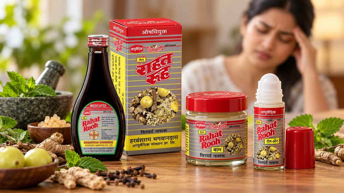 Medicated Oil vs. Pain Balm vs. Roll-On for Headaches: Which One Suits You? - Rahat Rooh