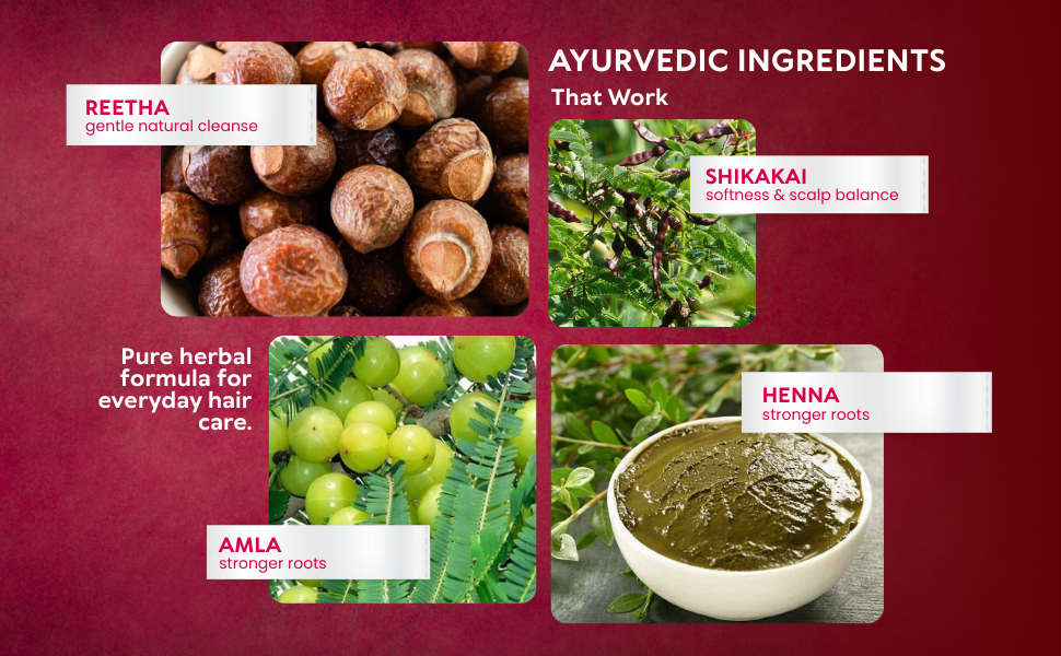 Rahat Rooh Ayurvedic Satreetha Shampoo for Hairfall Control A+ Image