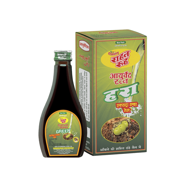 Rahat Rooh Ayurvedic Ratna Green Hair Oil Power of 6 Ayurvedic Herbs